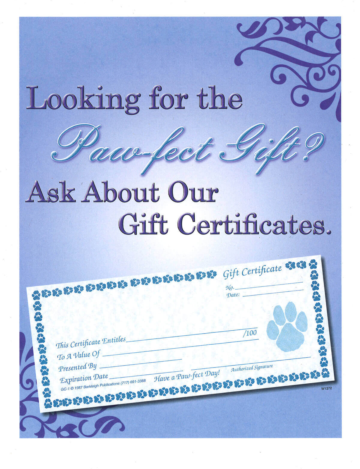 Gift Certificate Sign General Barkleigh Store Gift Certificate Sign General Barkleigh Store